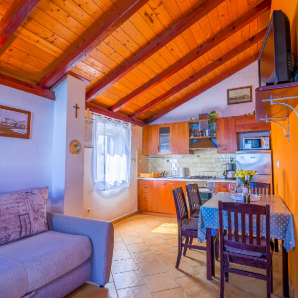 Living room, Apartment Dario, Travel agency Charly, Murter, Dalmatia, Croatia Betina