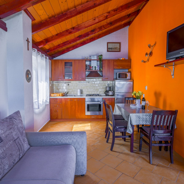 Living room, Apartment Dario, Travel agency Charly, Murter, Dalmatia, Croatia Betina