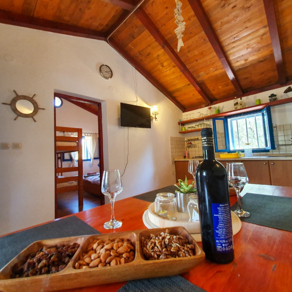 Kitchen, Robinson House island Radelj, Travel agency Charly, Murter, Dalmatia, Croatia Betina